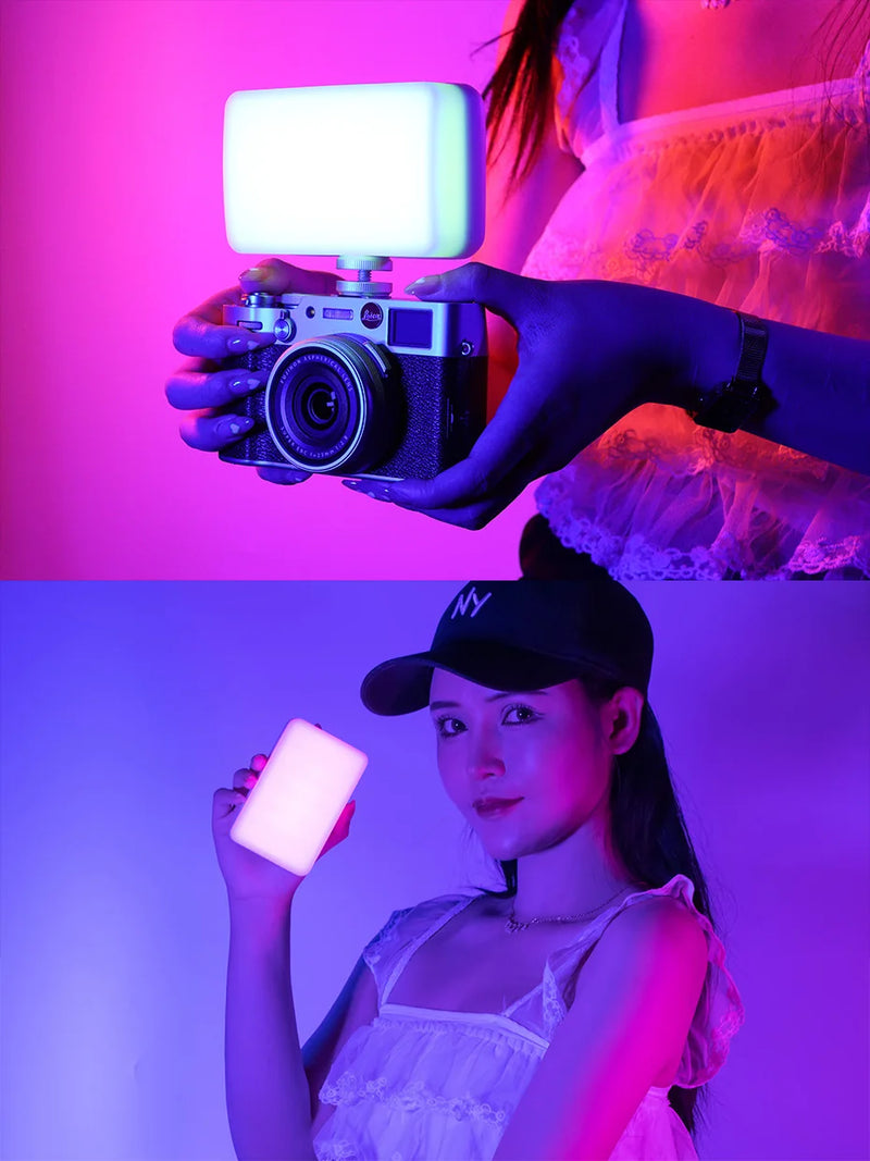 Luz de Vídeo RGB Ulanzi VL120 com Difusor – Painel LED 2500-9000K Bateria de 3100mAh - Ideal para Câmera  Smartphone Fotografia