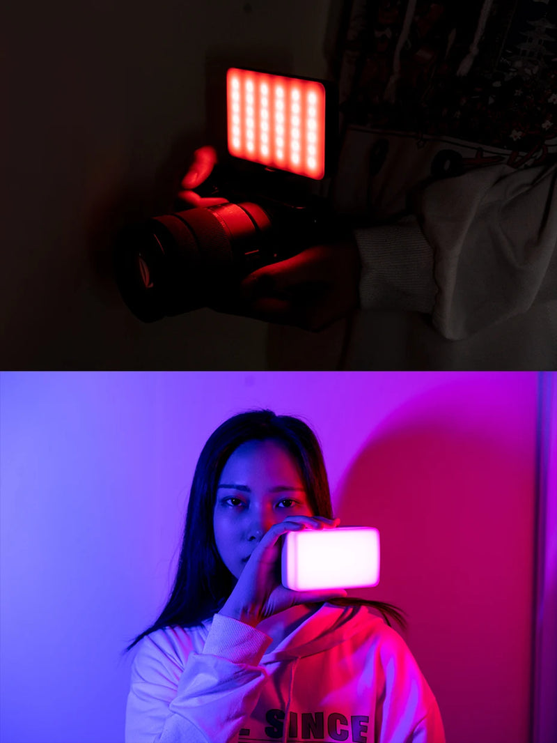 Luz de Vídeo RGB Ulanzi VL120 com Difusor – Painel LED 2500-9000K Bateria de 3100mAh - Ideal para Câmera  Smartphone Fotografia