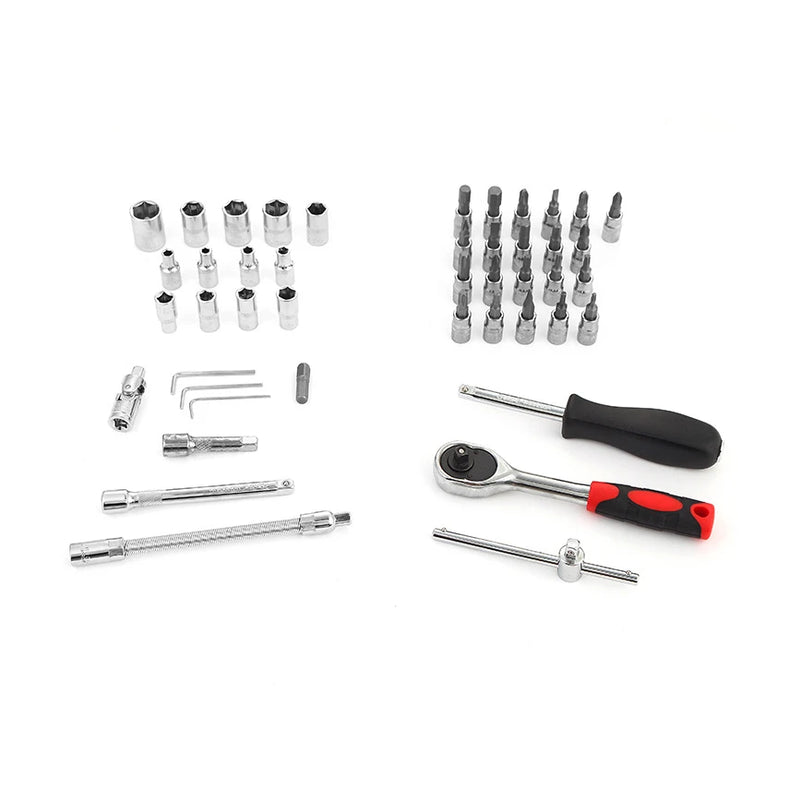 Catraca Conjunto com 46 Ponteiras Soquetes Completo