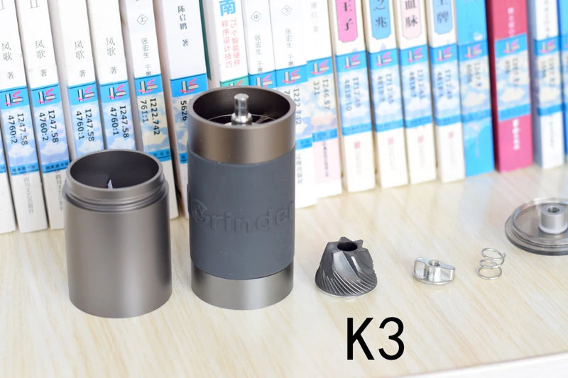 Moedor de Café Manual Ajustável KINGrinder K1/K2 - Moedor Portátil de Aço Inox 420 e Burr de 38mm/48mm