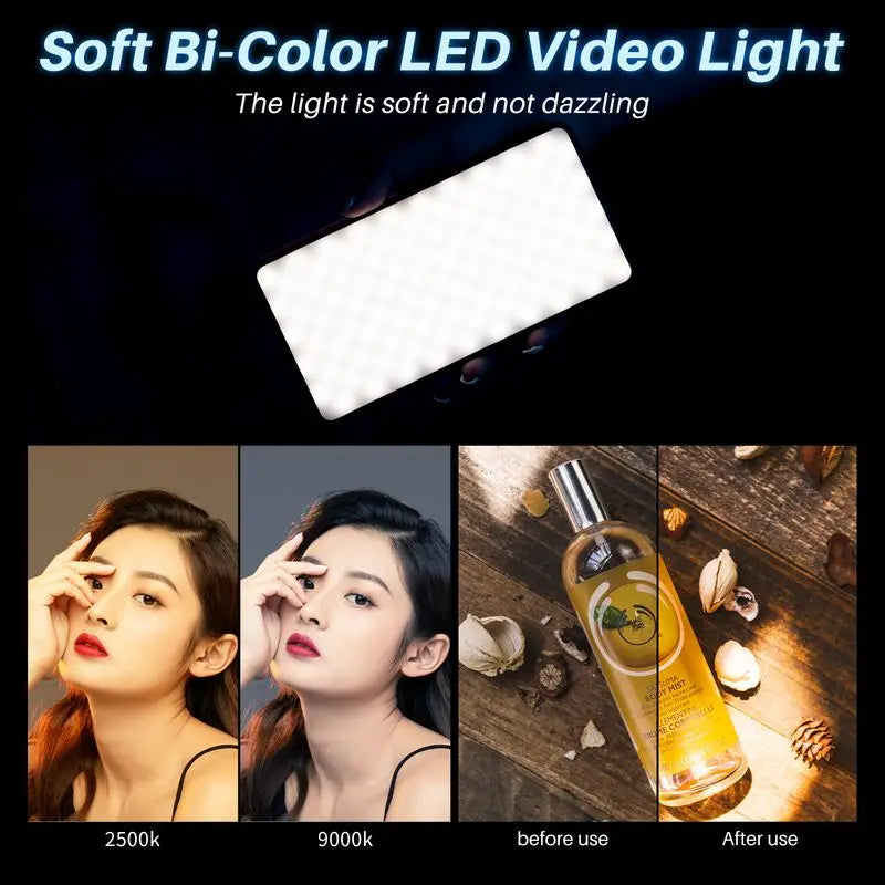 Luz de Vídeo LED Ulanzi VL200 com Difusor Soft – Luz Profissional de Preenchimento para Câmeras - Ideal para Lives YouTube