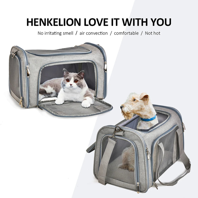 Bolsa de Transporte para Cães Gatos Pets - Aprovada para Viagens de Avião Confortável e Prática