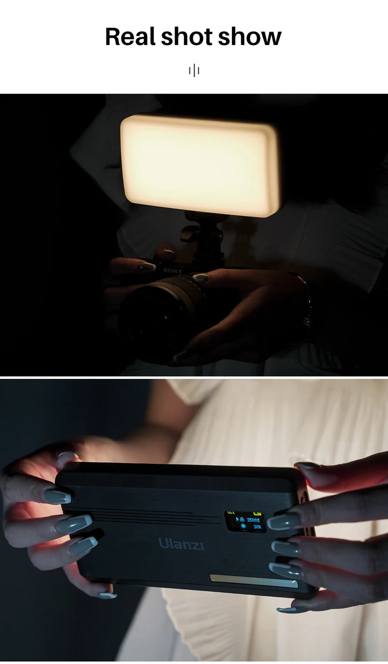 Luz de Vídeo LED Ulanzi VL200 com Difusor Soft – Luz Profissional de Preenchimento para Câmeras - Ideal para Lives YouTube