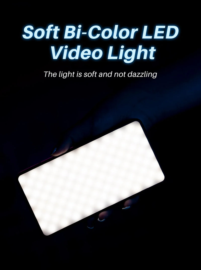 Luz de Vídeo LED Ulanzi VL200 com Difusor Soft – Luz Profissional de Preenchimento para Câmeras - Ideal para Lives YouTube