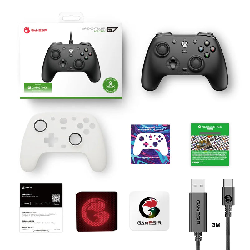 Controle de Jogos GameSir G7 com Fio - Gamepad Séries Xbox Series X, S, One