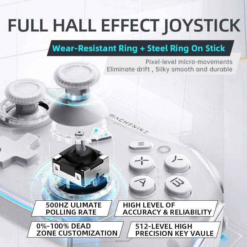 Controle de Jogos Machenike G5 Elite - Bluetooth e USB - Gatilho Rápido e Joystick - para PC, Nintendo, PlayStation 4