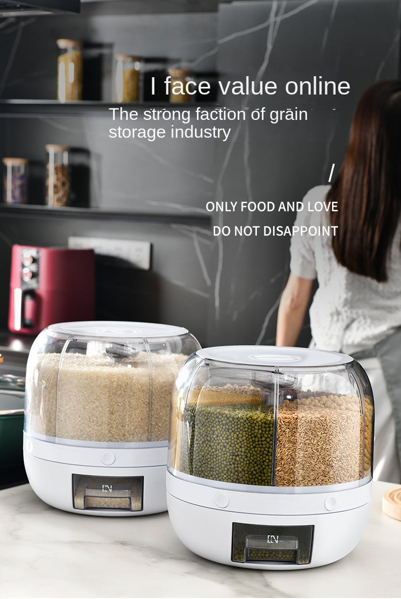 Dispensador para Alimentos Grande Giratório - Dispenser para Grãos Armazenamento Hermético Impermeável e Antimofo