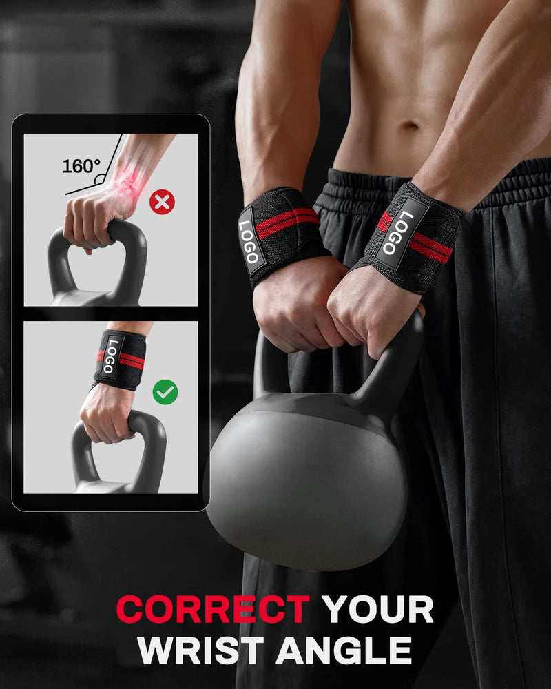 Munhequeira Strap Reforçadas para Musculação – Faixas de Punho para Levantamento de Peso