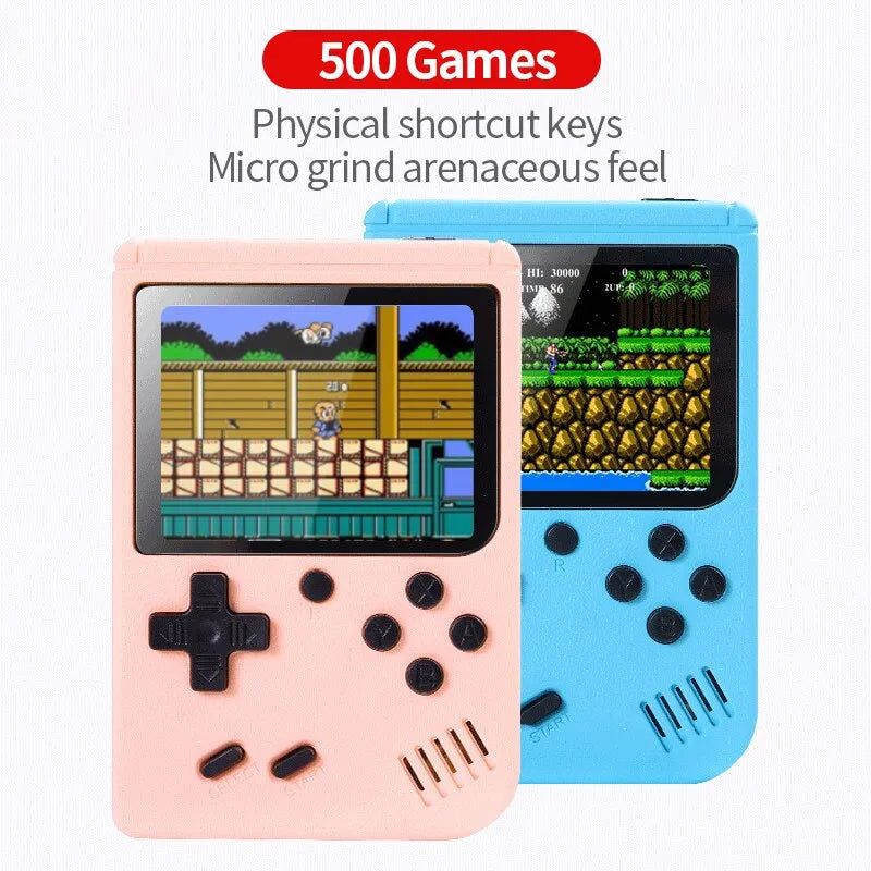 Console de Jogos Portátil - com 500 Jogos Clássicos  - GamePOCKET Retro Mini - Tela LCD Colorida de 3.0 Polegadas