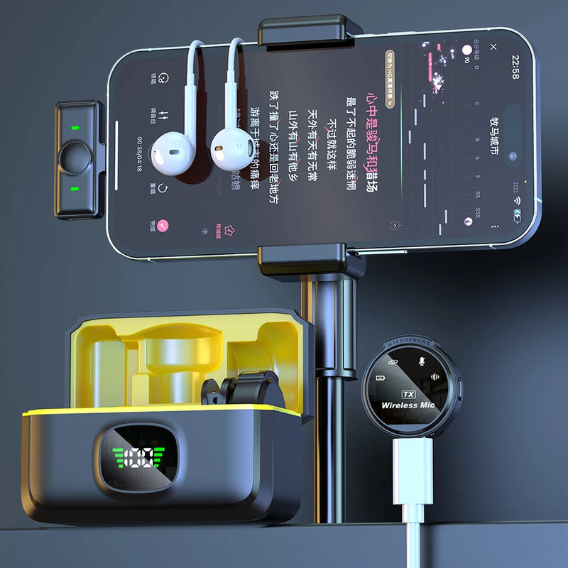 Microfone Lapela Inteligente Sem Fio Xiaomi J6 – Ideal para Vlogs Lives Youtube Entrevistas