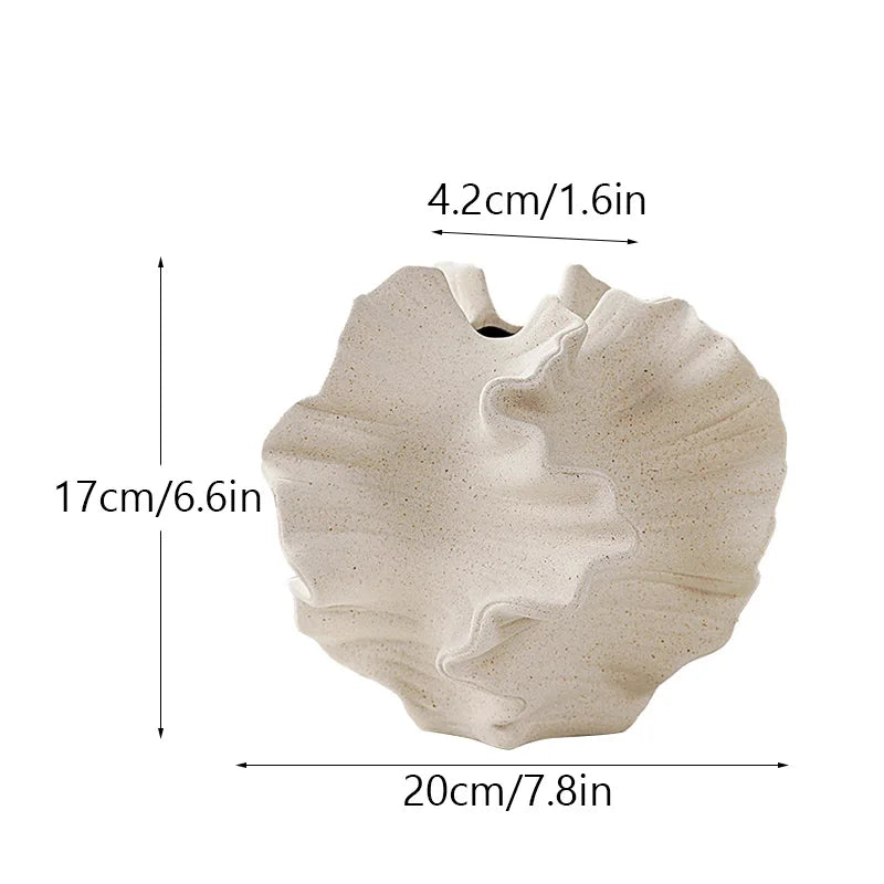 Vaso de Cerâmica Estilo Coral Marinho – Estilo Nórdico para Decoração de Mesa de Centro Sala de Estar