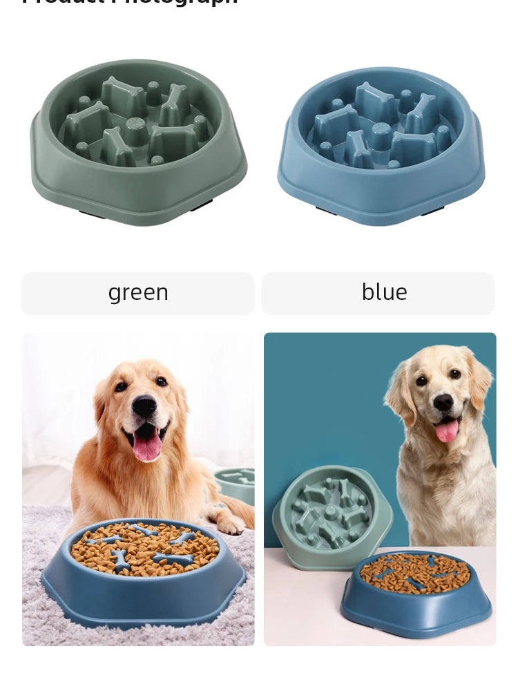 Tigela Anti Engasgo Alimentação Lenta para Pets Cães e Gatos