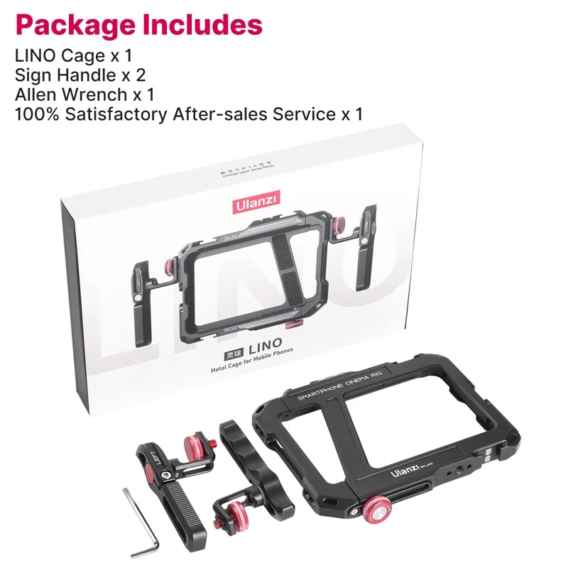 Case Gaiola Ulanzi Lino para Gravação em Smartphone Celular – Case Protetora com Suporte Lateral