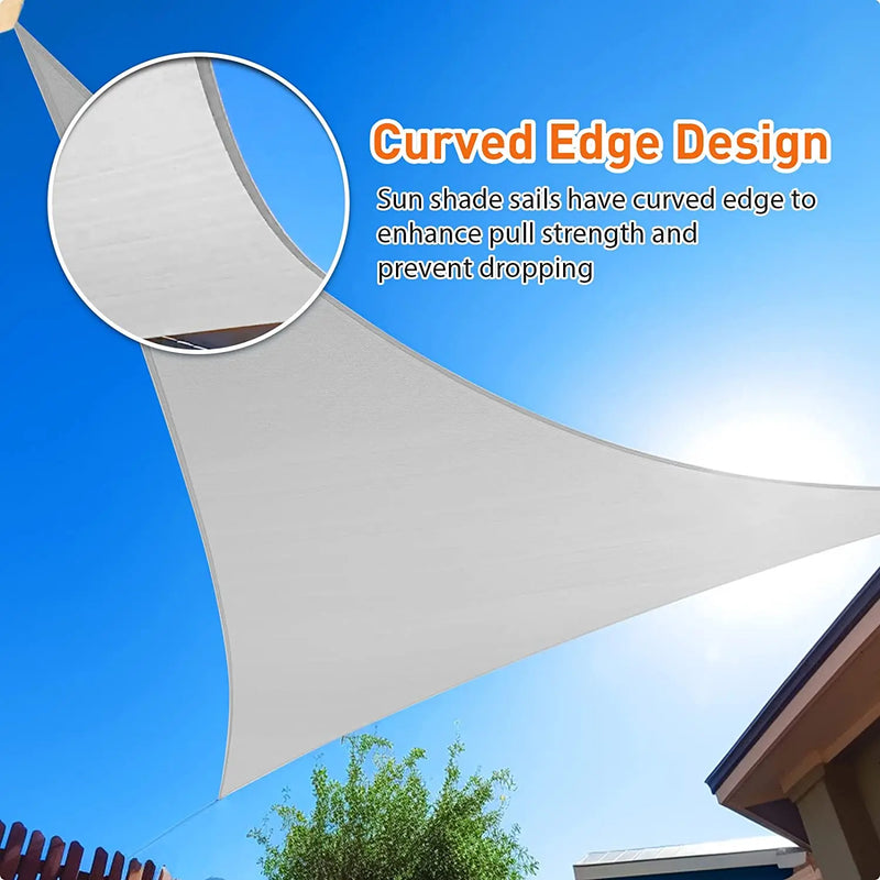 Toldo Solar Impermeável com Proteção UV 98% - Lona Toldo Cobertura Triangular para Área Externa Piscina Jardim