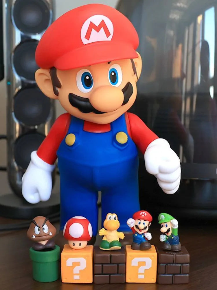 Bonecos Grande Coleção Super Mario Brothers - Mario, Luigi e Yoshi - Super Divertidos