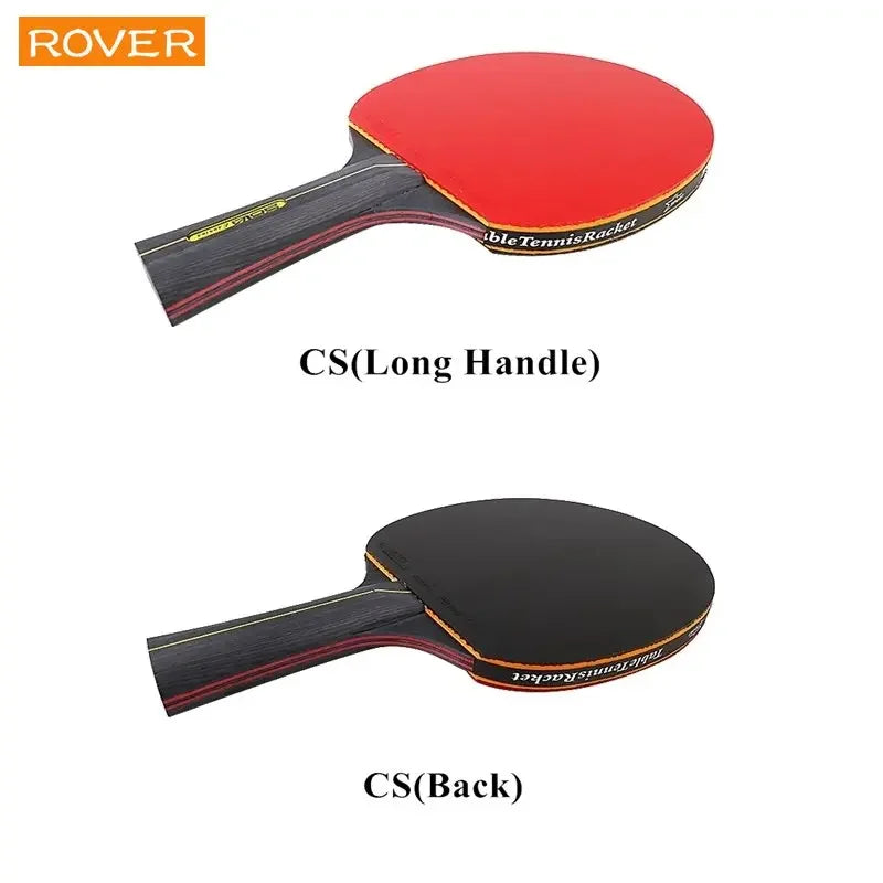 Conjunto Raquetes de Tênis de Mesa Profissional RAOVTE 5/6 Estrelas - Raquetes de Ping Pong com Borracha Pimples-in Lâmina Premium