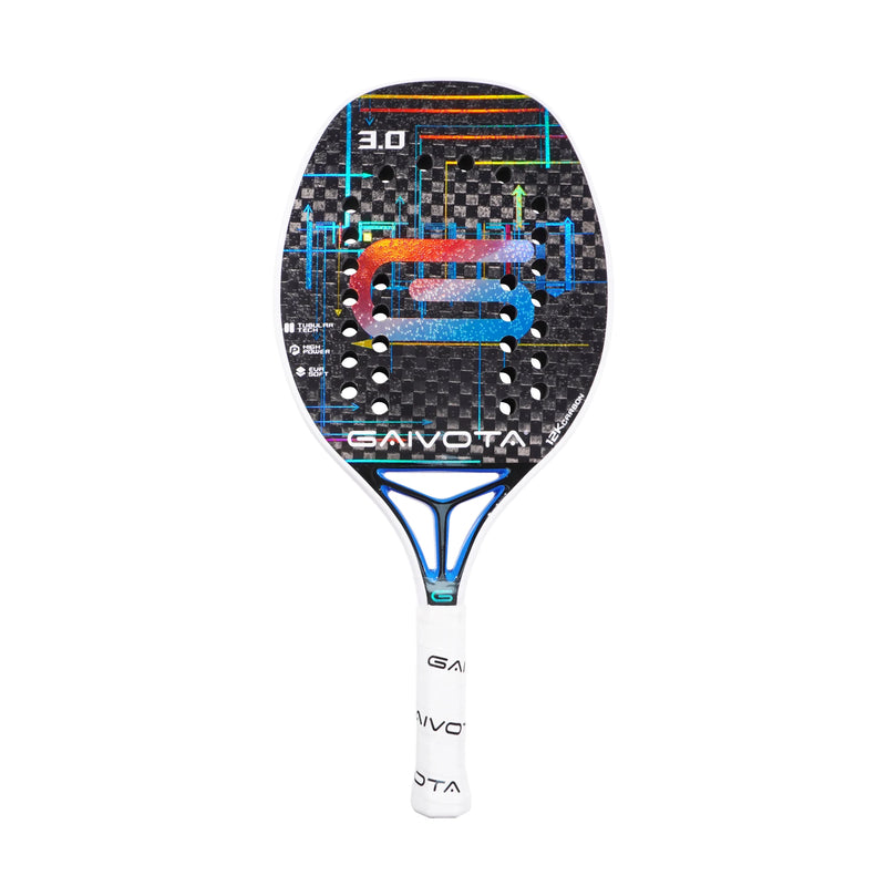 Raquete Beach Tennis Gaivota Versão 3.0 em Fibra de Carbono 12K - com Estojo Protetor