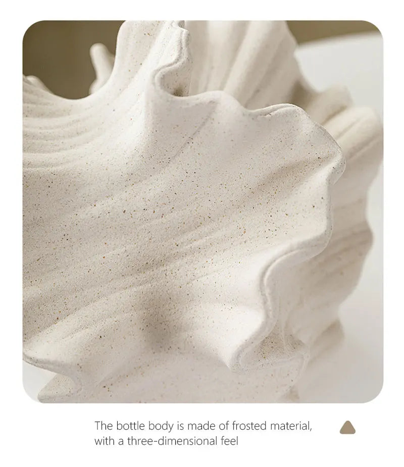 Vaso de Cerâmica Estilo Coral Marinho – Estilo Nórdico para Decoração de Mesa de Centro Sala de Estar
