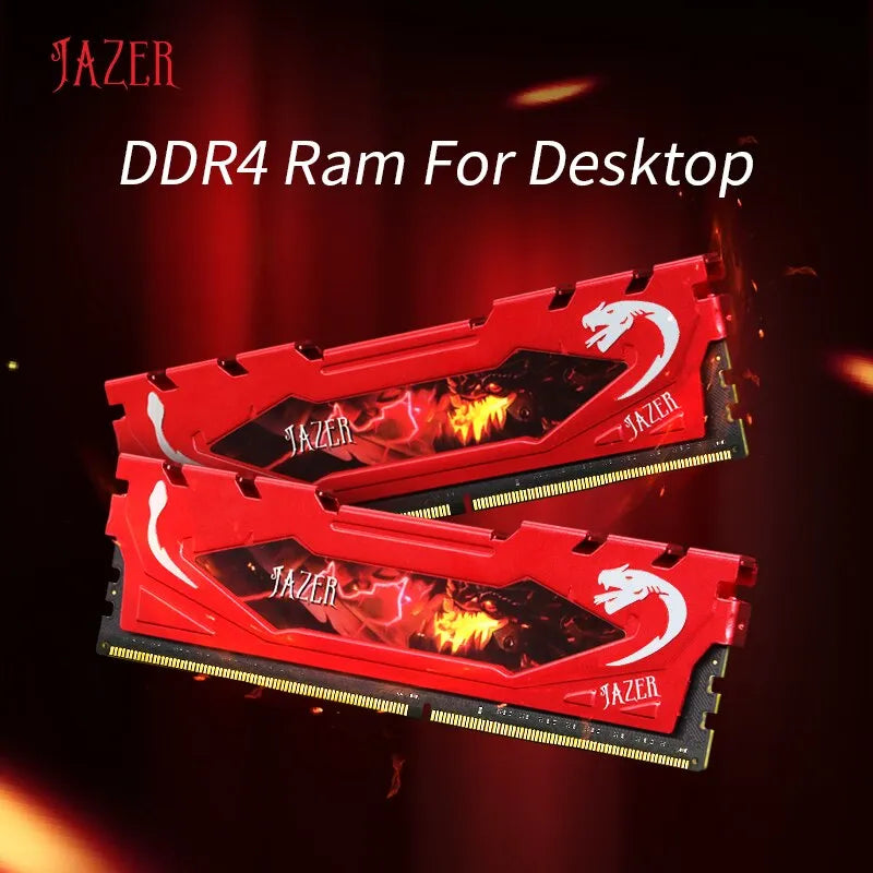 JAZER Memória RAM Gamer DDR4 3200MHz - 16GB 8GB PCIE4 - para PC Desktop
