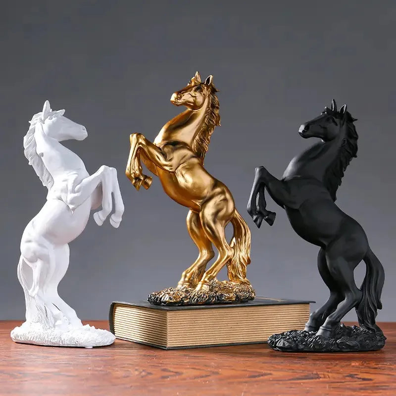 Escultura Decoração Cavalo Desbravador 30cm Grande - para Escritório Quarto Sala