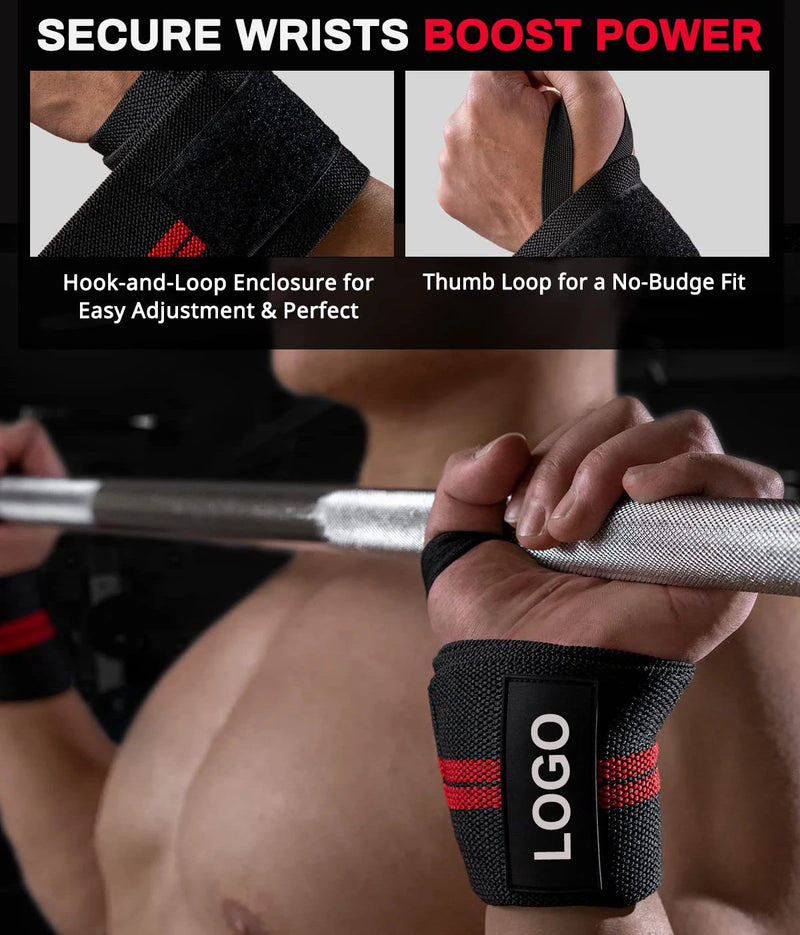 Munhequeira Strap Reforçadas para Musculação – Faixas de Punho para Levantamento de Peso