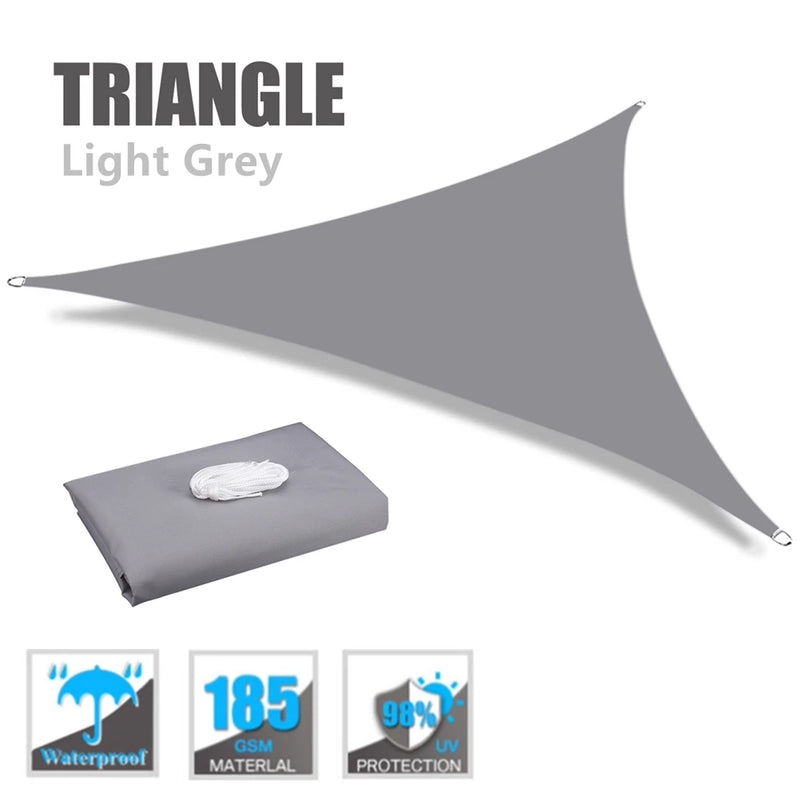 Toldo Solar Impermeável com Proteção UV 98% - Lona Toldo Cobertura Triangular para Área Externa Piscina Jardim