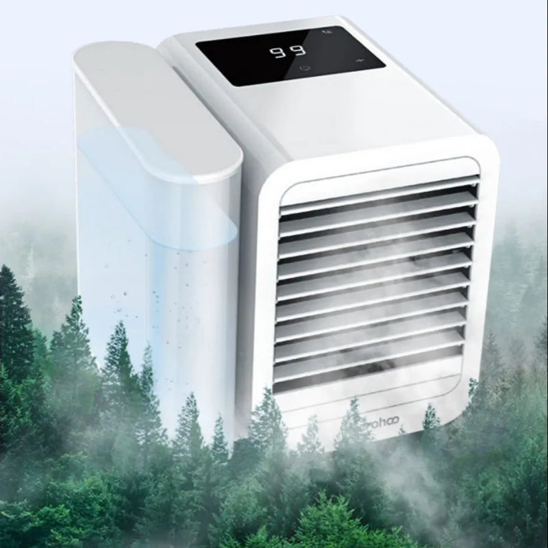 Ar Condicionado Portátil - Ventilador Refrigerador com Capacidade de 1 Litro - Resfriamento Rápido Umidificador Doméstico