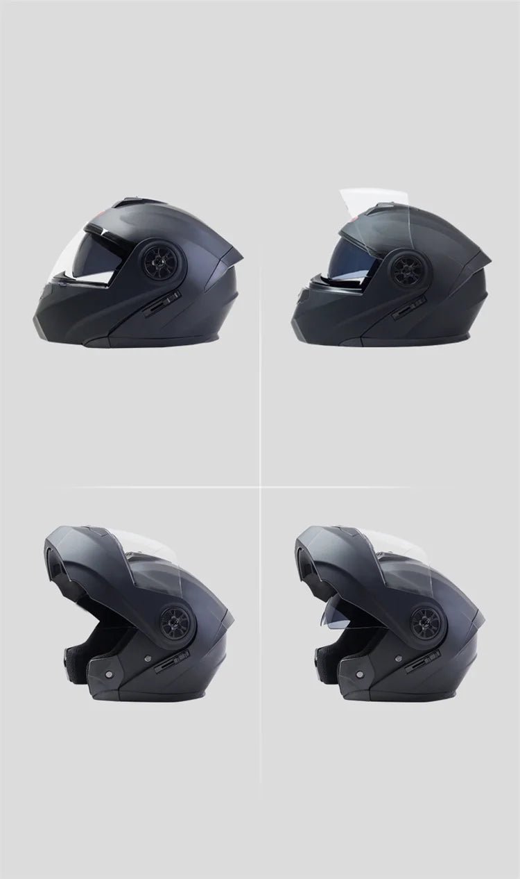 Capacete Moto Completo Visor Lentes Duplas Modular - Capacete BLD PRO para Motoqueiros Motocross TrackDay