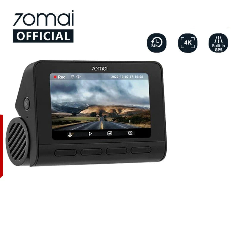 Câmera Veicular 4K 70mai A800S - com GPS Integrado e Sistema de Assistência ao Motorista (ADAS), Monitor de Estacionamento 24 Horas