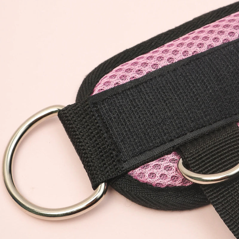 Tornozeleira Almofadadas Macia para Treino de Perna Glúteos em Máquinas de Cabo – Faixas de Tornozelo com Argola Reforçada