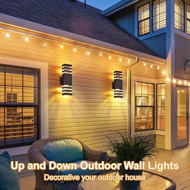 Luminária de Parede Moderna LED para Área Externa – IP65 à Prova d'Água Ideal para Varanda Porta da Frente e Jardim