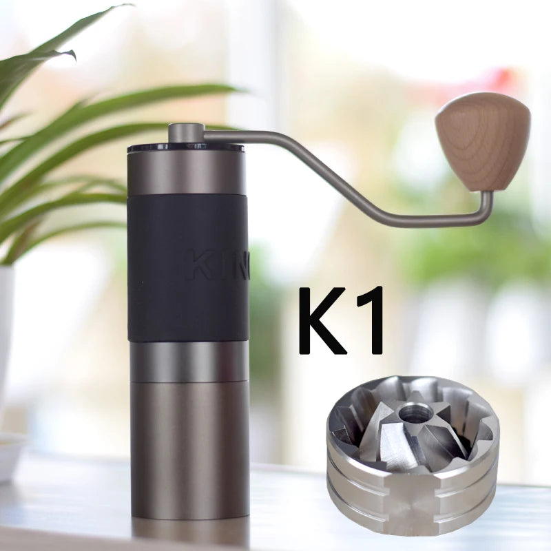 Moedor de Café Manual Ajustável KINGrinder K1/K2 - Moedor Portátil de Aço Inox 420 e Burr de 38mm/48mm