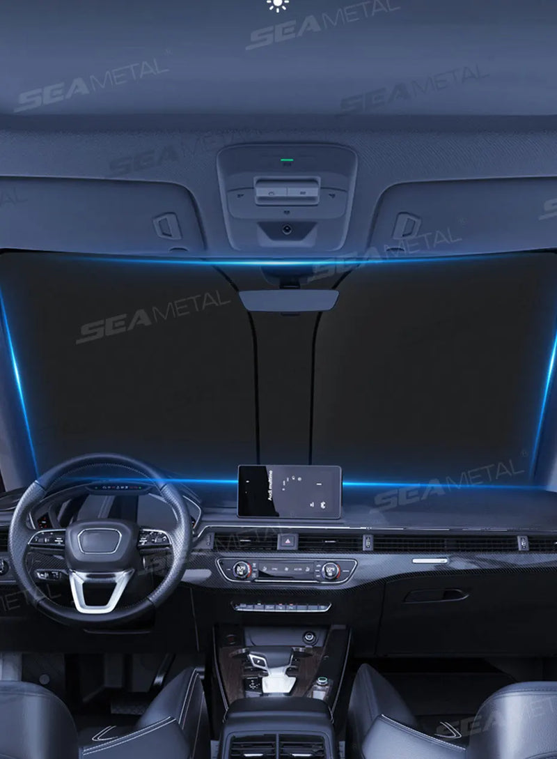 Protetor Solar Para-Brisa Refletivo SEAMETAL Dobrável - Bloqueio de Raios UV Janela Frontal para Veículos Carros