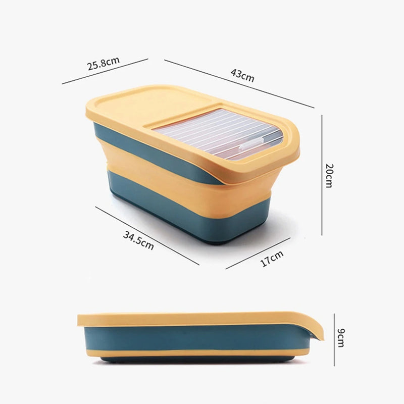 Caixa Pote Grande para Armazenar Ração - Box Hermético Dobrável PET