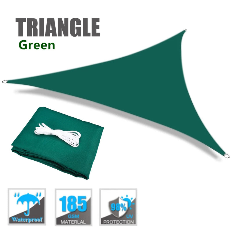 Toldo Solar Impermeável com Proteção UV 98% - Lona Toldo Cobertura Triangular para Área Externa Piscina Jardim