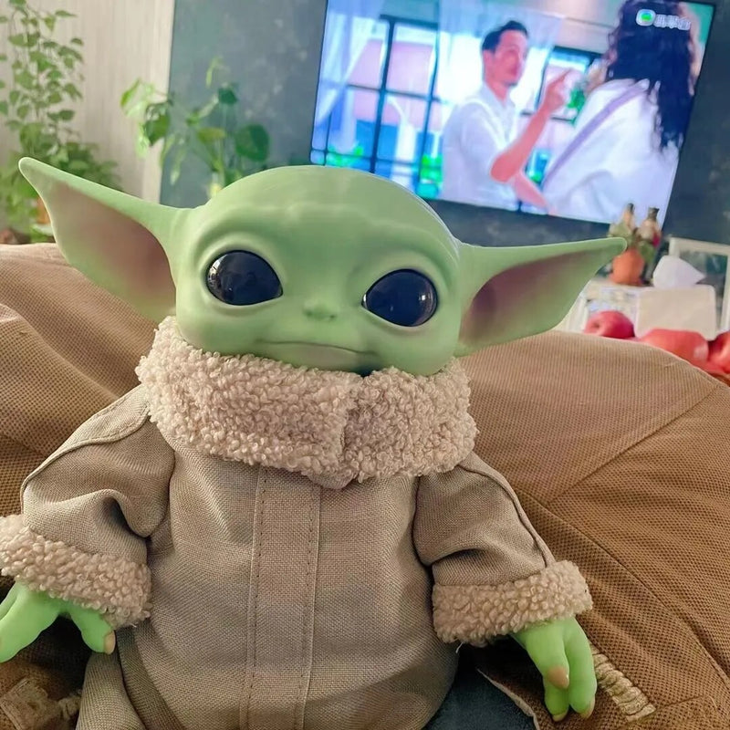 Action Figure Baby Yoda de 28cm - Brinquedo de Pelúcia do Mestre Yoda - de Coleção ideal para Presente