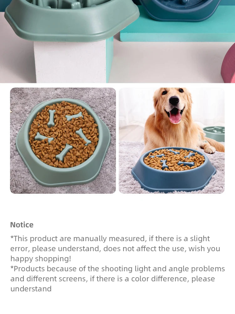 Tigela Anti Engasgo Alimentação Lenta para Pets Cães e Gatos