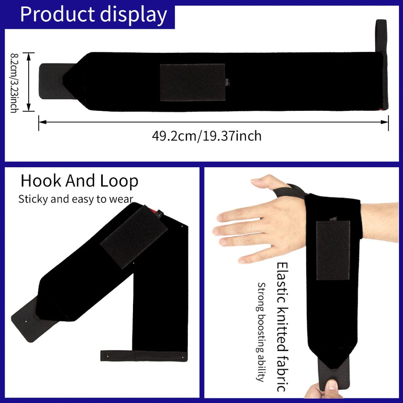Munhequeira Strap Reforçadas para Musculação – Faixas de Punho para Levantamento de Peso