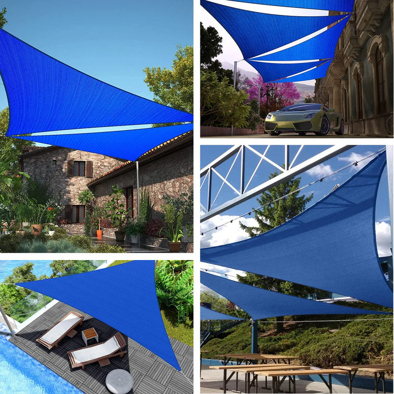 Toldo Solar Impermeável com Proteção UV 98% - Lona Toldo Cobertura Triangular para Área Externa Piscina Jardim