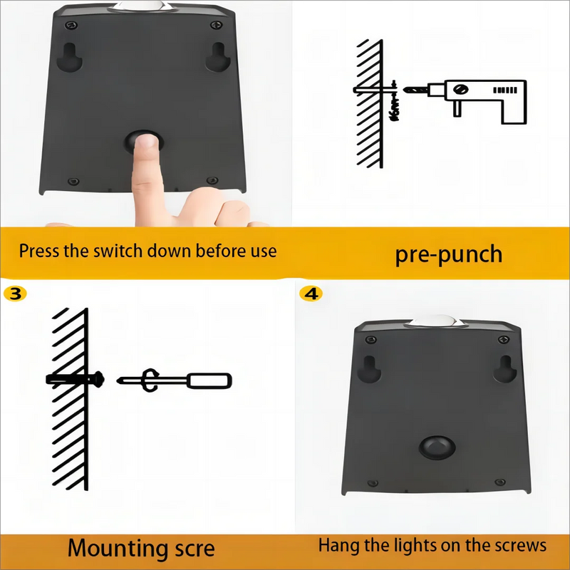 Luminária de Parede Externa Solar DUPLO FEIXE - para Quintal Jardim Iluminação Decorativa à Prova d'Água