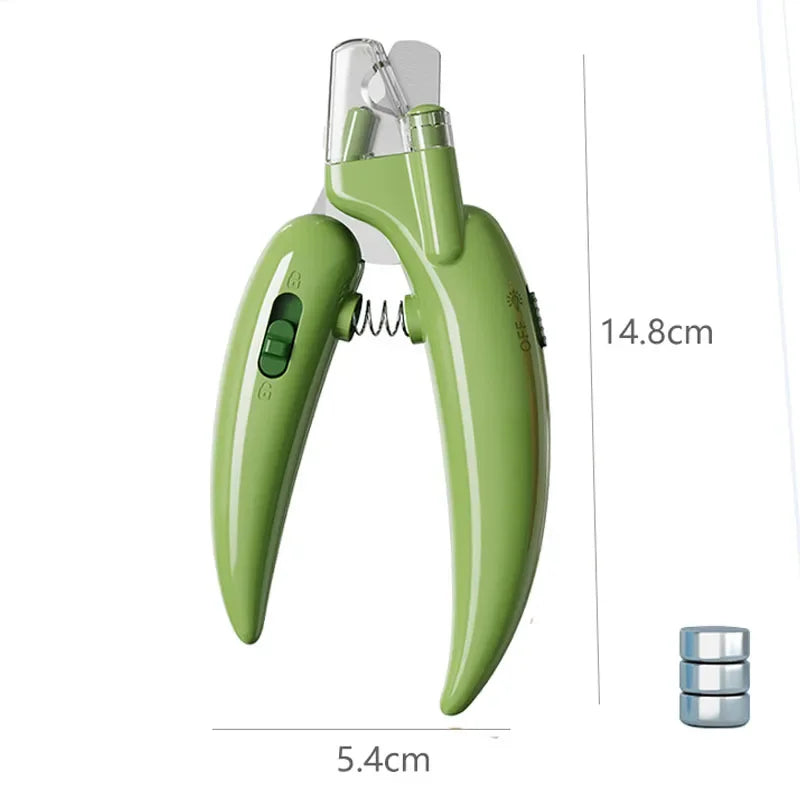 Alicate Profissional para Aparar Unhas de Pet com LED - Cortador para Aparar Garras de Cães Gatos Pequenos Animais