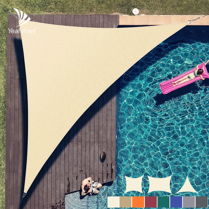 Toldo Solar Impermeável com Proteção UV 98% - Lona Toldo Cobertura Triangular para Área Externa Piscina Jardim