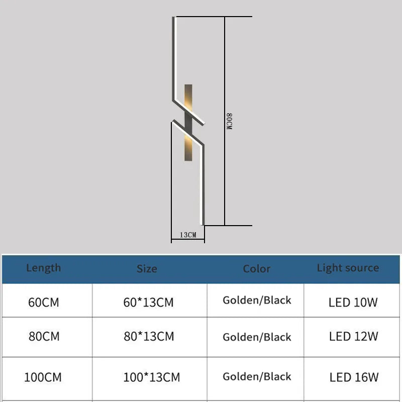 Luminária Arandela de Parede Blade LED - Estilo em Tira Minimalista - para Sala Quarto Varanda Área Gourmet