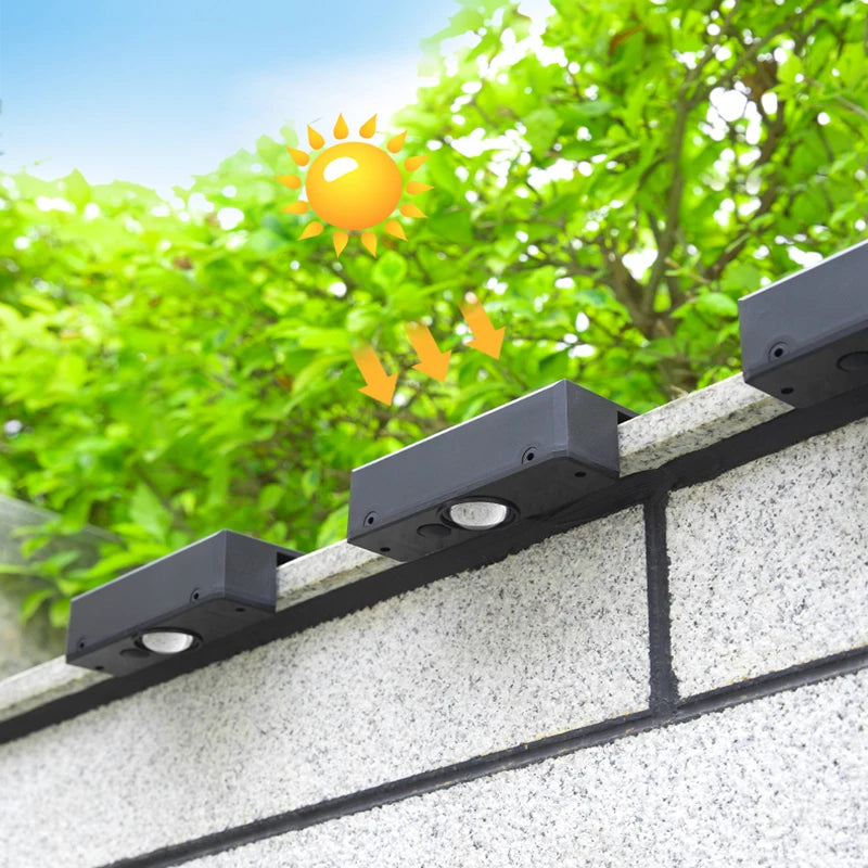 Luminária Parede Área Externa LED Solar LumiFOCUS – à Prova d'Água Iluminação Decorativa para Jardim Varanda Muro Garagem