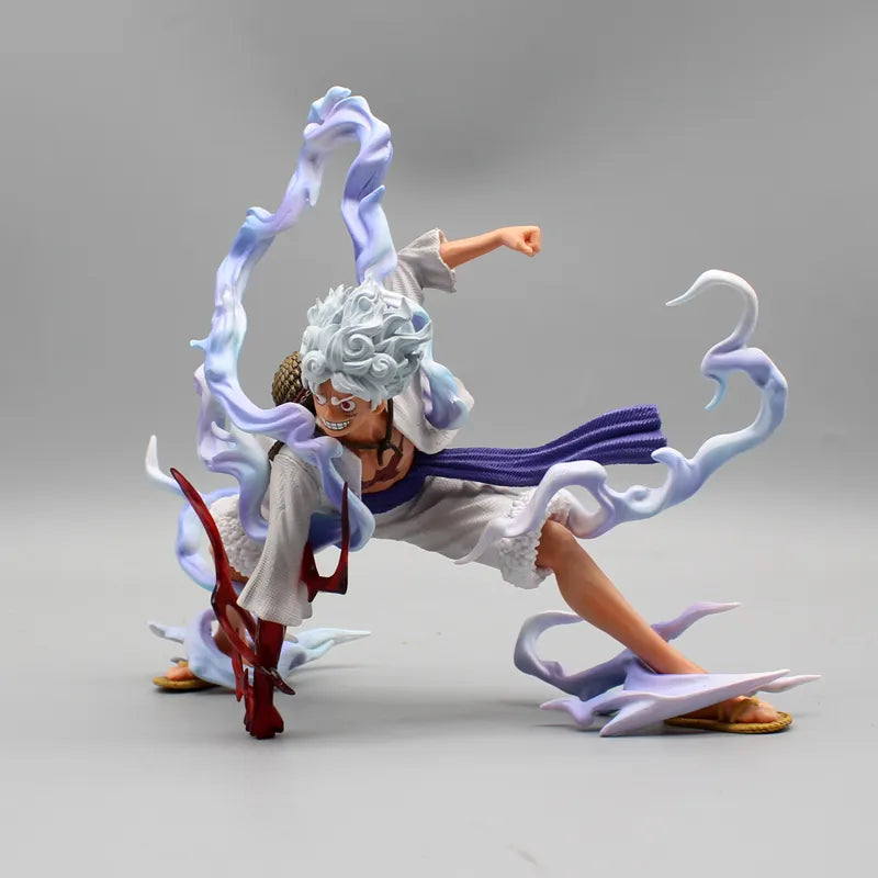 Boneco Figura de Anime Luffy Gear 5 Deus Sol - One Piece - de 19cm