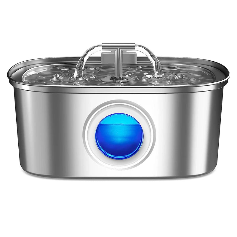 Fonte de Água Automática para Cães Gatos Newpet em Inox - Bebedouro para Gatos e Cães, Dispensador de Água para Pets