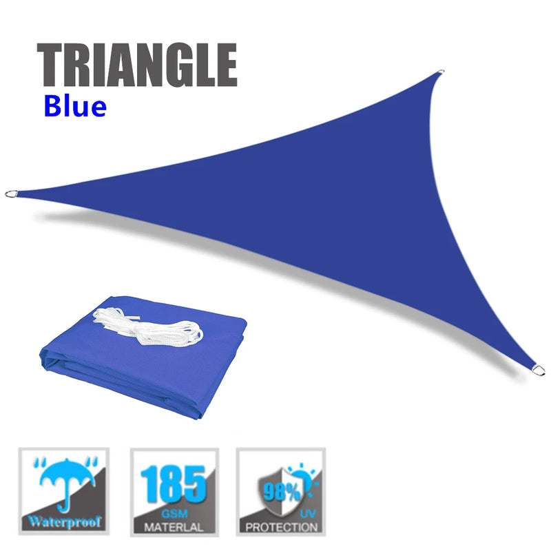 Toldo Solar Impermeável com Proteção UV 98% - Lona Toldo Cobertura Triangular para Área Externa Piscina Jardim