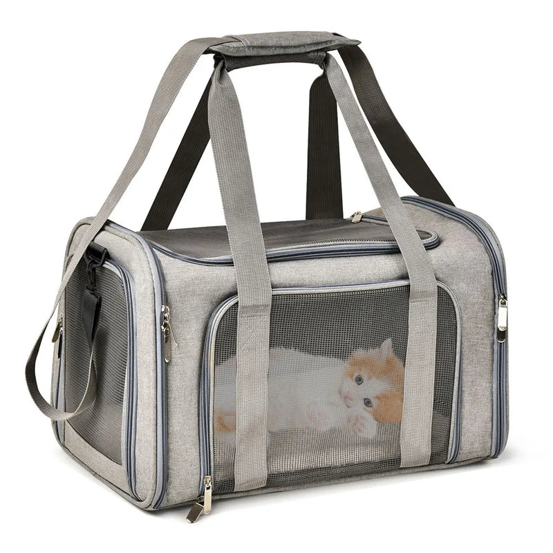 Bolsa de Transporte para Cães Gatos Pets - Aprovada para Viagens de Avião Confortável e Prática