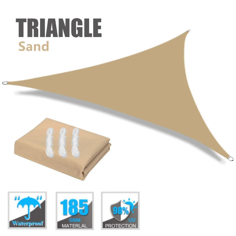 Toldo Solar Impermeável com Proteção UV 98% - Lona Toldo Cobertura Triangular para Área Externa Piscina Jardim