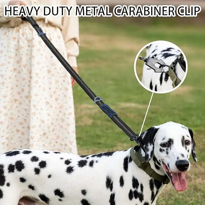 Coleira com Fivela de Segurança Elástica para Cães Grandes Médios - Coleira Tática Reforçada